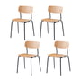 FDB Møbler - J182 Holmen chair, black / oak (set of 4)