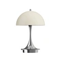 Louis Poulsen - Panthella 160 Portable V3 rechargeable LED table lamp, chrome / opal beige