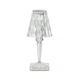 Kartell - Battery Rechargeable table lamp H 30 cm, crystal clear