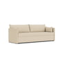 Audo - Offset sofa bed, 3-seater, sand (Yarn Collective Logan)