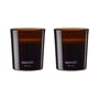 Meraki - Scented candle, Ø 6 cm, Dark wood (set of 2)