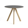 HAY - Copenhague CPH20 2. 0 Table Ø 90 cm, lacquered oak / gray linoleum