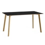 HAY - Copenhague CPH Deux 210 2. 0 Dining table 140 x 75 cm, matt lacquered oak / laminate ink black