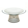 Knoll - Platner coffee table Ø 91.5 cm, polished nickel / crystal glass