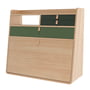 Hartô - Gaston Wall-mounted secretary 80 cm, natural oak / ash green / sage