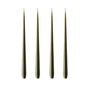 ester & erik - taper candle, 24 cm, No. 63, deep forest / matt (set of 4)