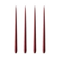 ester & erik - taper candle, 24 cm, No. 44/2, deep wine / matt (set of 4)