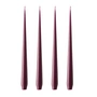 ester & erik - whip candle, 32 cm, No. 46/2, dark plum / matt (set of 4)