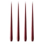 ester & erik - whip candle, 32 cm, No. 44/2, deep wine / matt (set of 4)