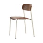 Thonet - S 243 Chair, pearl white RAL 1013 / clear lacquered walnut