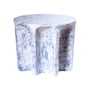 Pulpo - Chouchou stool / side table, round, Ø 55 x H 45 cm, marble white