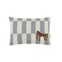 Nobodinoz - Vibes cushion S, 33 x 22 cm, horse, blue