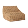 Nobodinoz - Vibes beanbag, L 74 x H 40 cm, brown / black