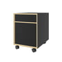 Müller Small Living - Bridge container, door hinge left, black matt