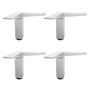 Müller Small Living - Vertiko feet, height-adjustable, silver (set of 4)