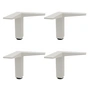 Müller Small Living - Vertiko feet, height-adjustable, white (set of 4)