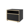 Müller Small Living - Vertiko small chest of drawers with large drawer at the bottom, black matt