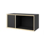 Müller Small Living - Vertiko Sixteen shelf unit, door left, black matt