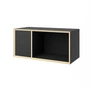 Müller Small Living - Vertiko Sixteen shelf unit, door left, black matt