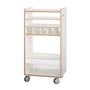 Tojo - Fahrbar Trolley, with horizontal bottle insert, white