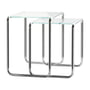 Thonet - B 9 Set of tables, a + b, chrome / opal white diamond-cut glass