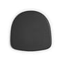 Hay - Seat cushion for AAC chair with armrest, black leather (Scozia)