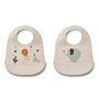 LIEWOOD - Tilda bib, Circus, sandy (set of 2)