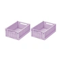 LIEWOOD - Weston Storage box, 25 x 18 x 9.5 cm, light lavender (set of 2)