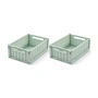LIEWOOD - Weston Storage box, 25 x 18 x 9.5 cm, light peppermint (set of 2)