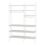 String - Storage combination, 140 x 200 x 30 cm, white
