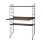 String - Workstation combination, 78 x 115 x 58 cm, walnut / black