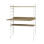 String - Workstation combination, 78 x 115 x 58 cm, oak / white