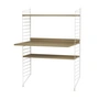 String - Workstation combination, 78 x 115 x 58 cm, oak / white