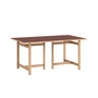 Moebe - Dining table, 90 x 160 cm, natural oak / burgundy