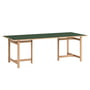 Moebe - Dining table, 90 x 220 cm, natural oak / green