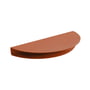 Moebe - Half Moon Wall shelf, 20 x 40 cm, steel, terracotta