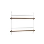 Moebe - Newspaper rack, 85 x 65 cm, smoked oak / white