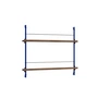 Moebe - Newspaper rack, 85 x 65 cm, smoked oak / deep blue