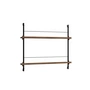 Moebe - Newspaper rack, 85 x 65 cm, smoked oak / black