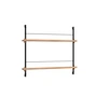 Moebe - Newspaper rack, 85 x 65 cm, natural oak / black