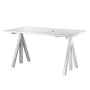 String - Works Desk, height-adjustable, white, table top 140 x 78 cm