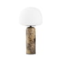 Northern - Kin LED table lamp, H 40 cm, white / Emperador dark marble