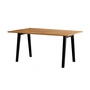 TipToe - NEW MODERN Dining table 95 x 160 cm, recycled reclaimed wood / graphite black
