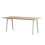 TipToe - NEW MODERN Dining table 95 x 190 cm, oak / cloudy white