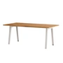 TipToe - NEW MODERN Dining table 95 x 190 cm, recycled reclaimed wood / cloudy white