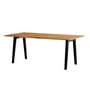 TipToe - NEW MODERN Dining table 95 x 190 cm, recycled reclaimed wood / graphite black