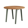 TipToe - NEW MODERN Dining table Ø 110 cm, recycled reclaimed wood / eucalyptus gray