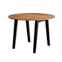TipToe - NEW MODERN Dining table Ø 110 cm, recycled reclaimed wood / graphite black
