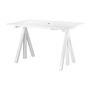 String - Works Desk, height-adjustable, white, table top 120 x 78 cm