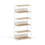 TipToe - Unit Shelving system, H 180 x 84 cm, oak / cream white